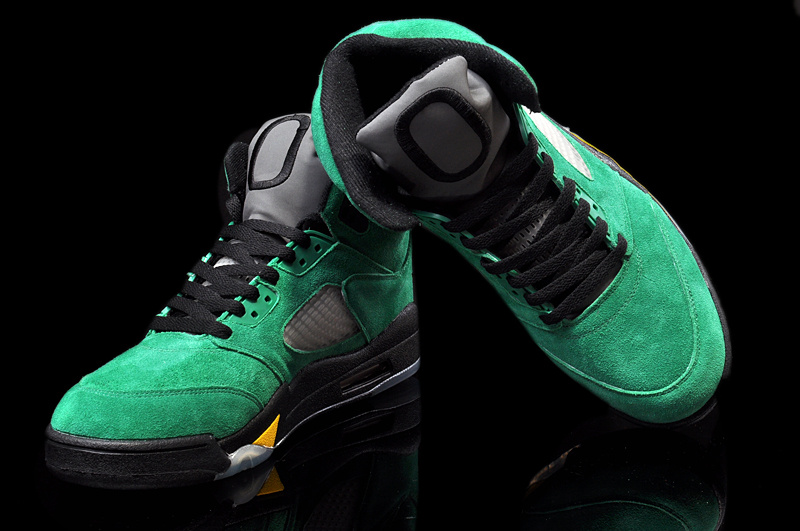 Air Jordan 5 Mens Shoes Green/Black Online